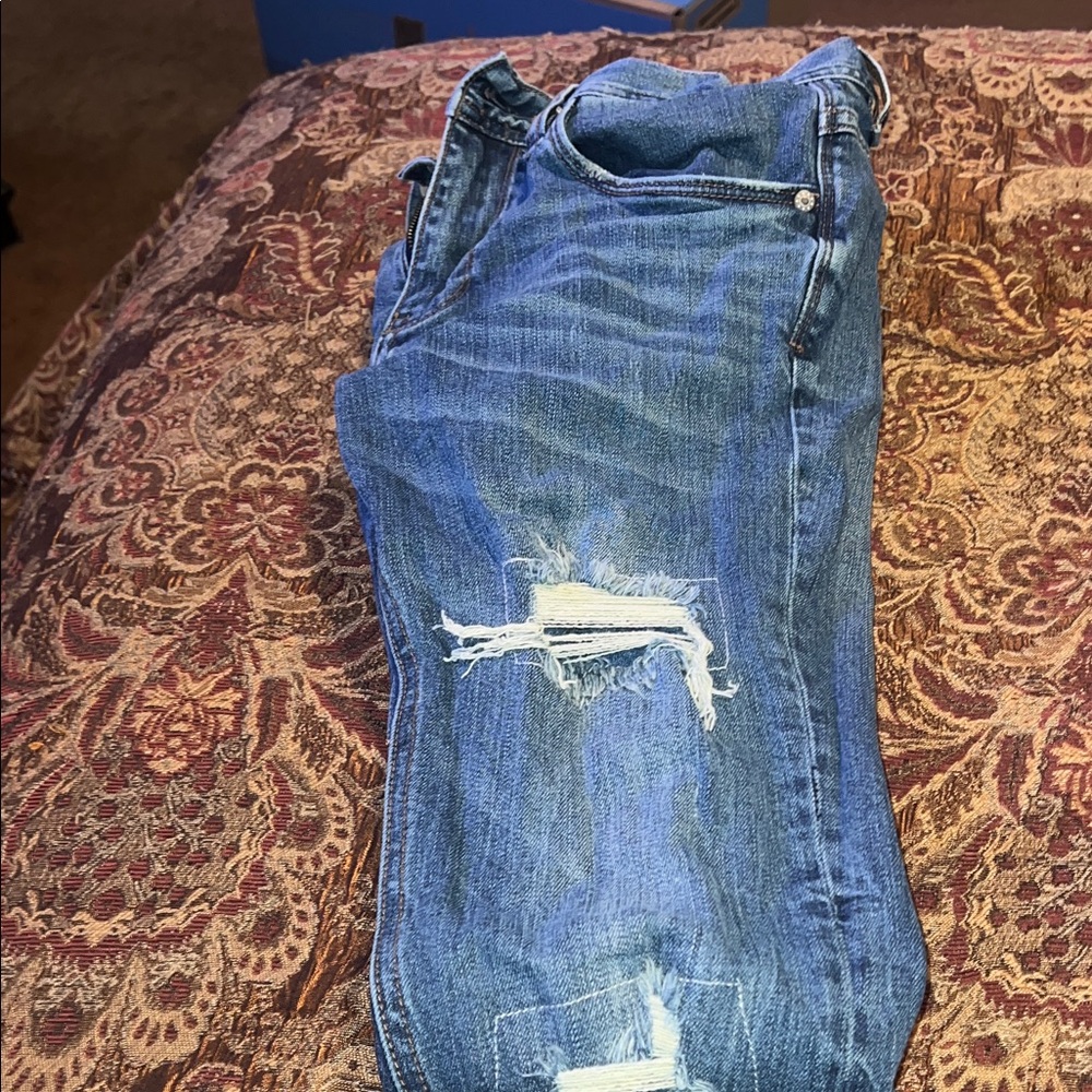 Rogue Blue Distressed Boyfriend Jeans